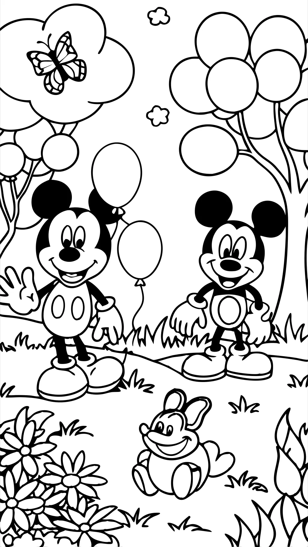 pages à colorier Mickey and Friends